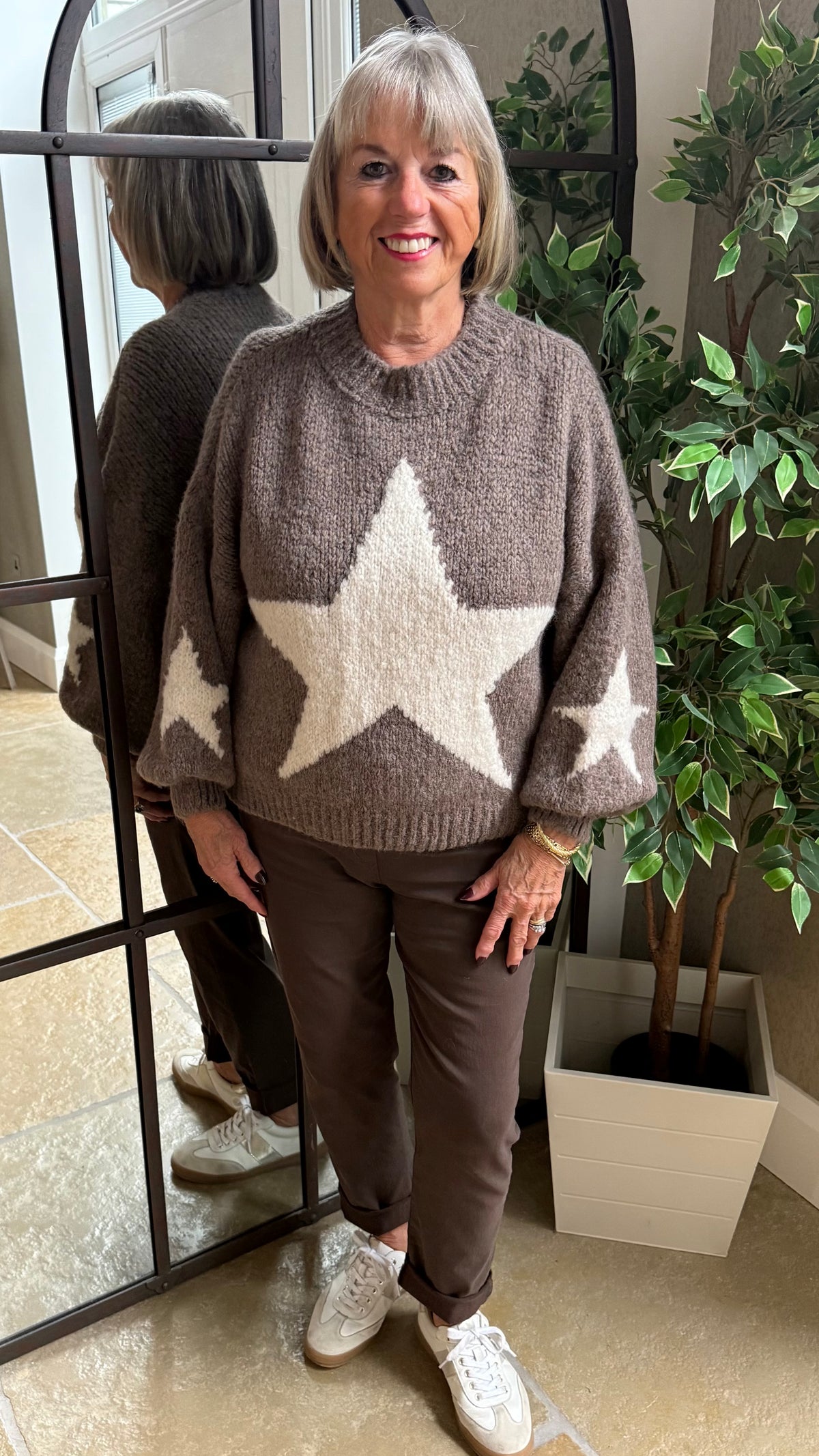 MOCHA STAR CHUNKY KNIT