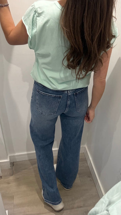 MINT CAP SLEEVE TEE