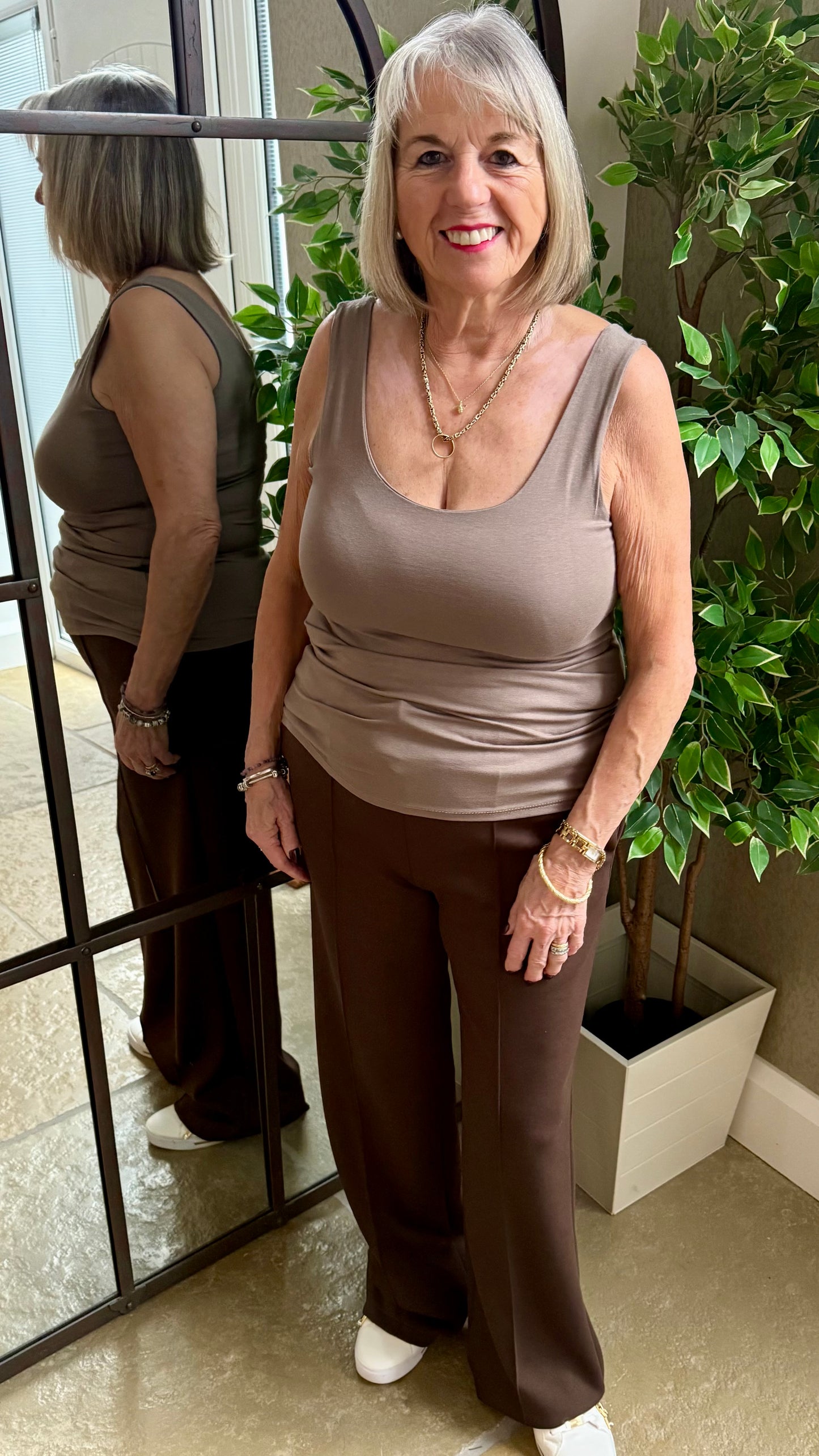 MOCHA CAMI VEST TOP