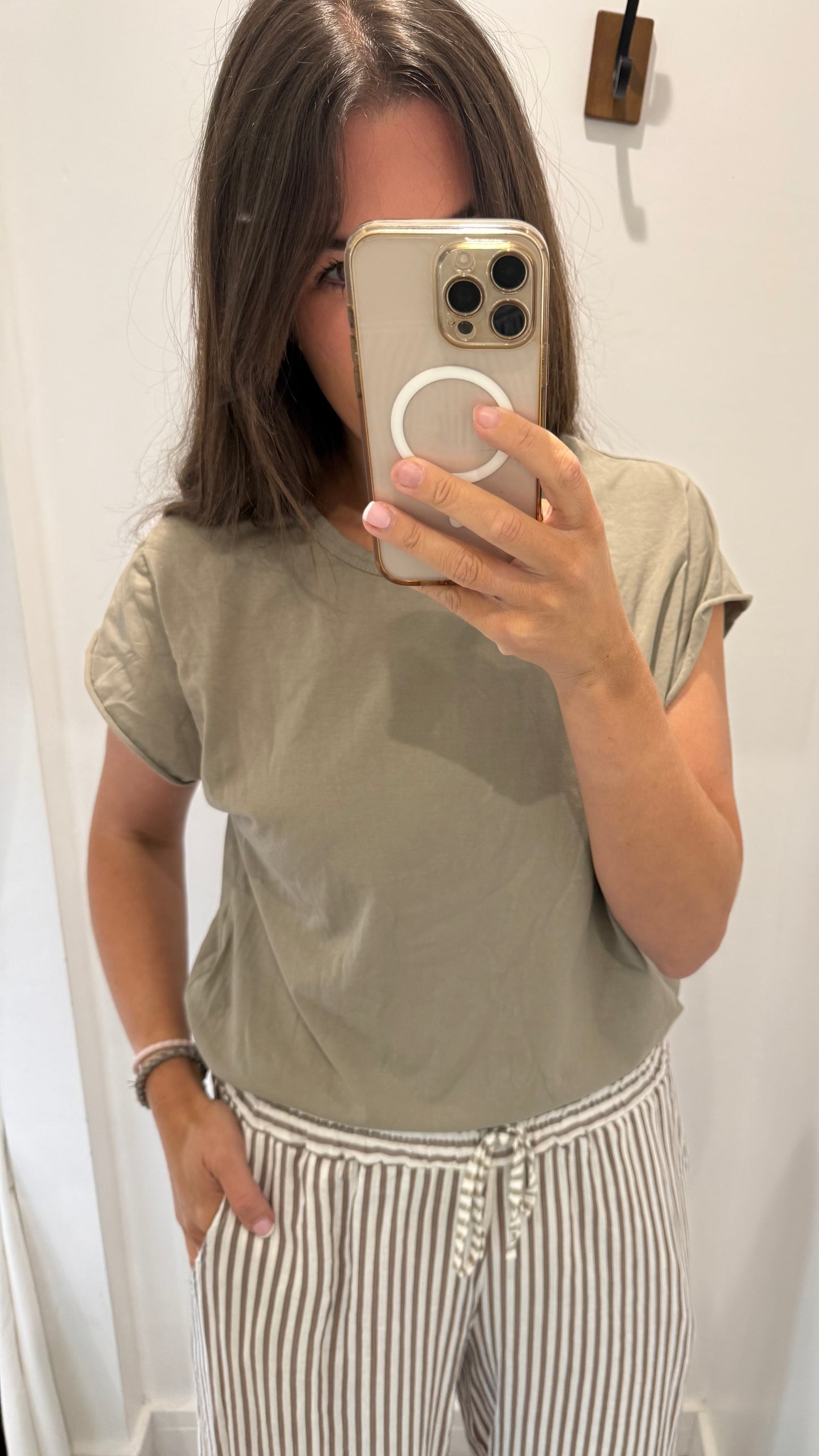 MOCHA CAP SLEEVE TEE