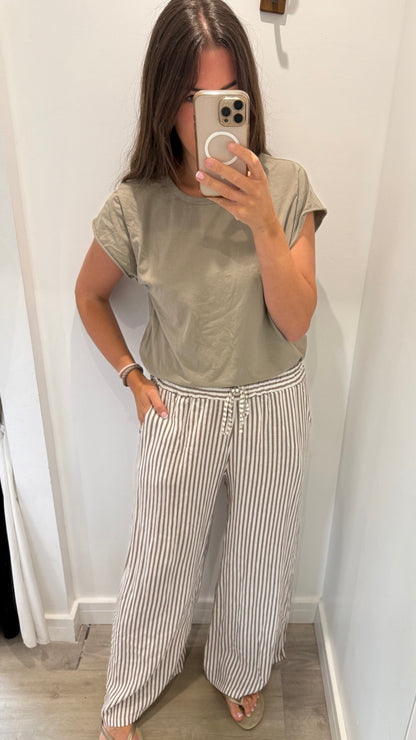 MOCHA CAP SLEEVE TEE