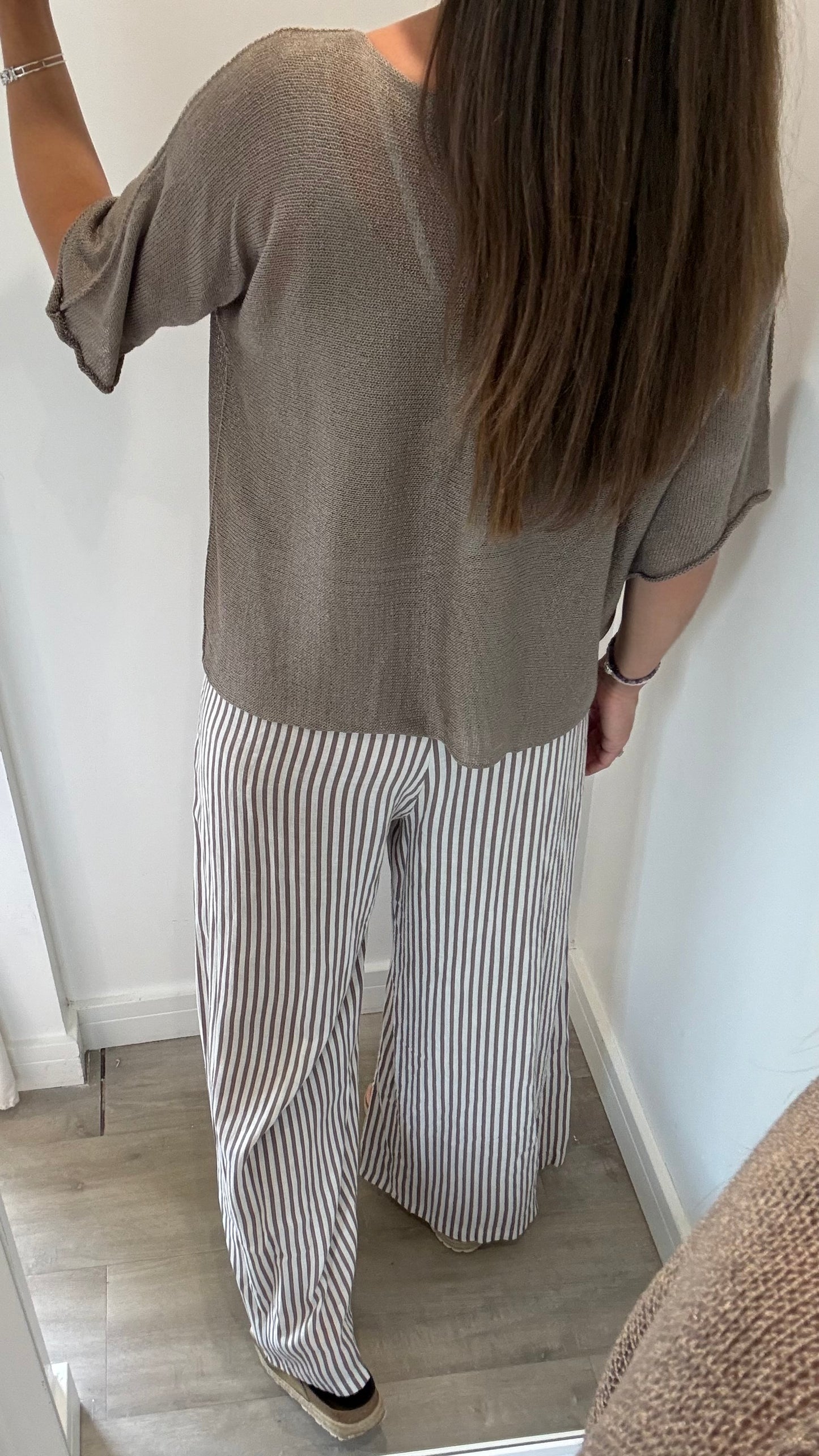 MOCHA FINE KNIT TOP