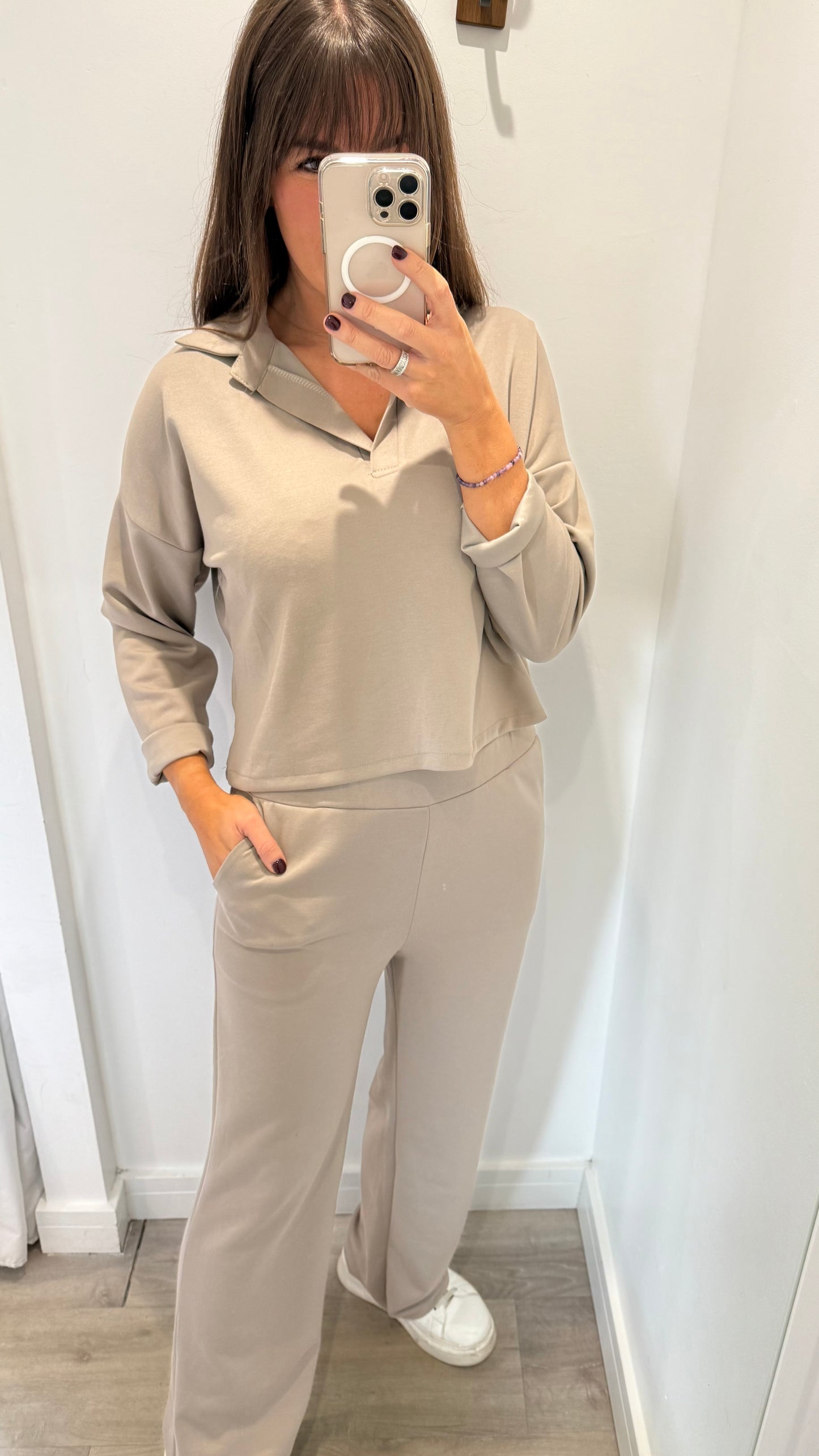 MOCHA TWO PIECE LOUNGE SET