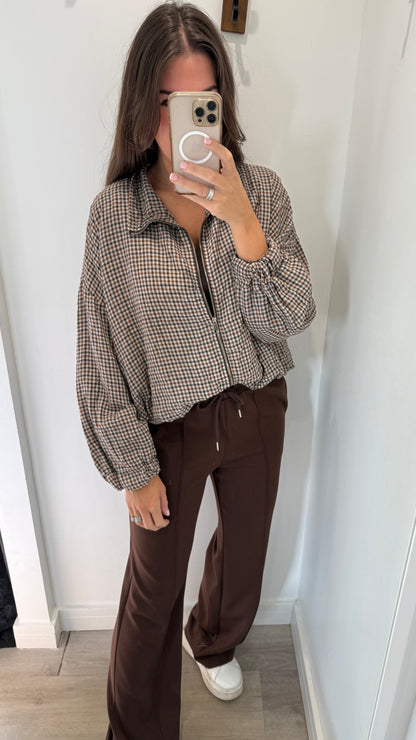 NUDE CHECK BOMBER JACKET