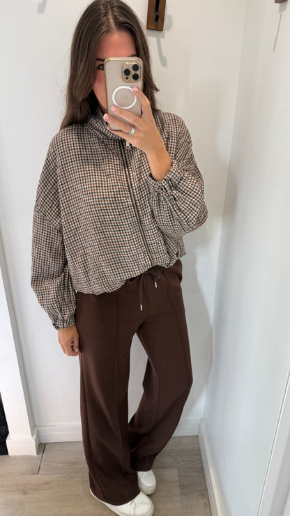 NUDE CHECK BOMBER JACKET