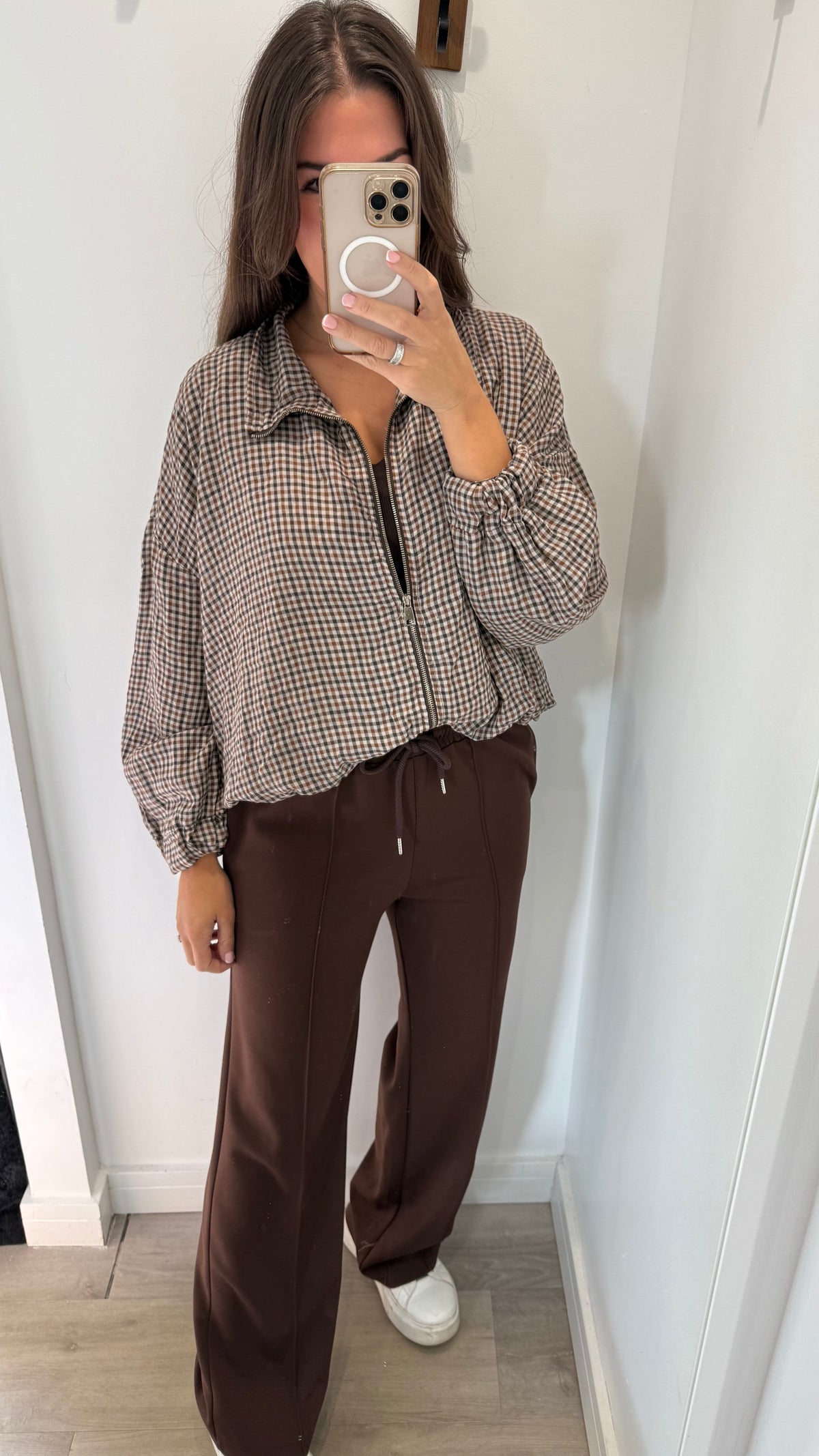 NUDE CHECK BOMBER JACKET