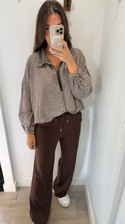 NUDE CHECK BOMBER JACKET