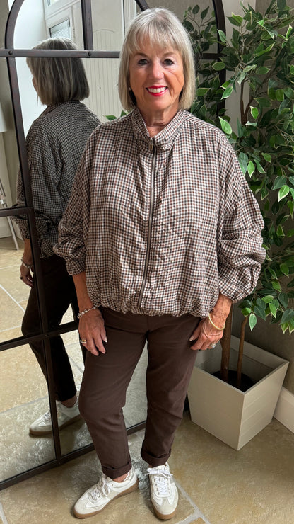 NUDE CHECK BOMBER JACKET