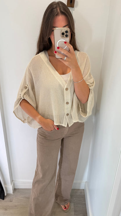 NUDE FINE KNIT BATWING CARDIGAN