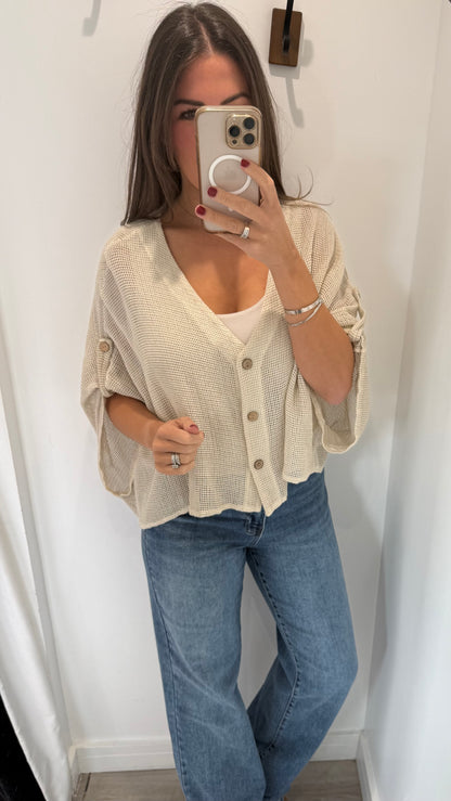 NUDE FINE KNIT BATWING CARDIGAN