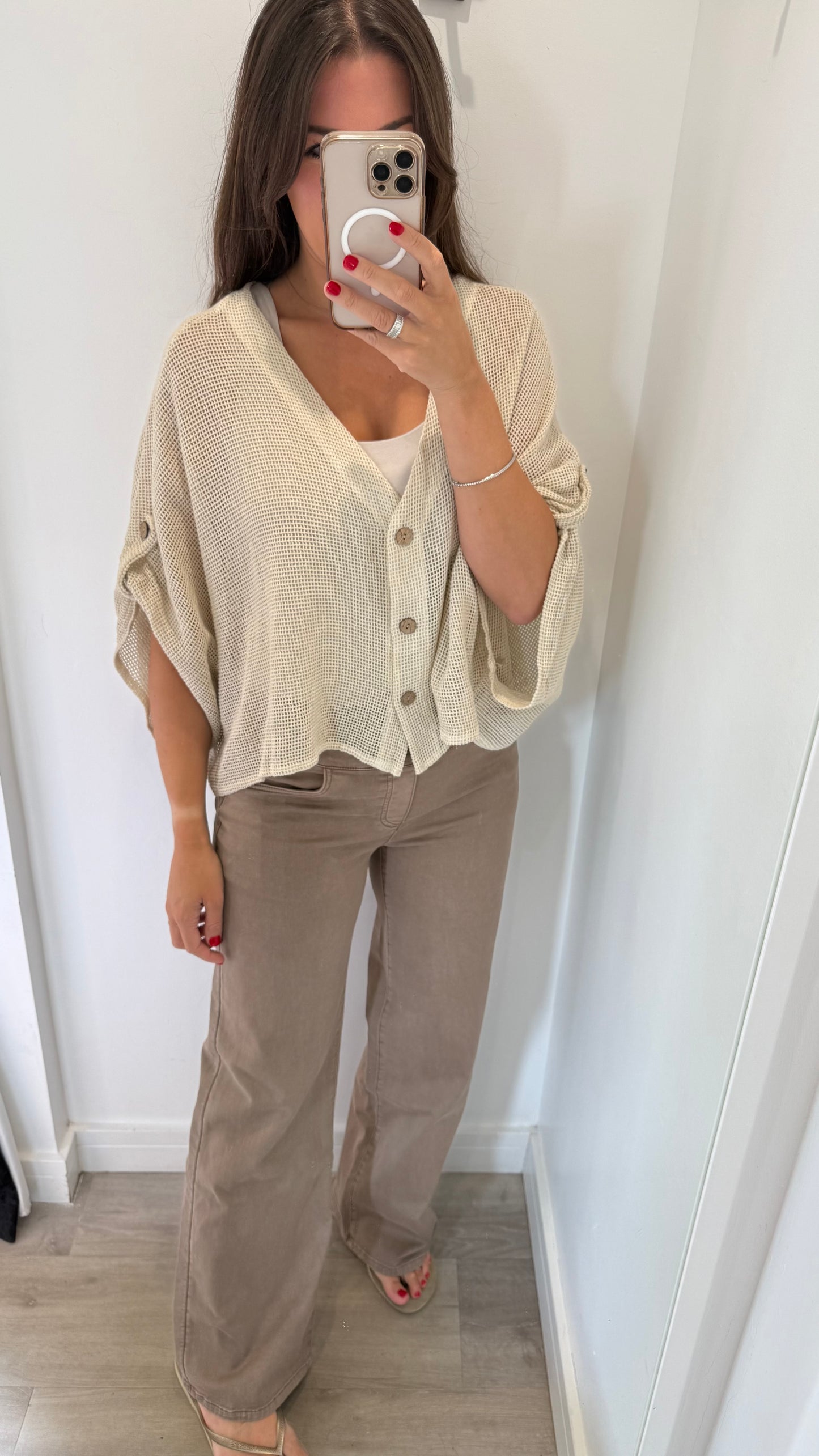 NUDE FINE KNIT BATWING CARDIGAN