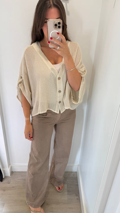 NUDE FINE KNIT BATWING CARDIGAN