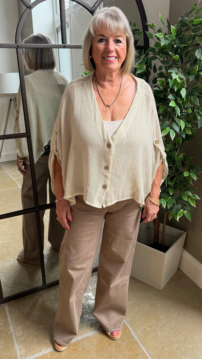NUDE FINE KNIT BATWING CARDIGAN
