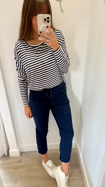 NAVY MAGIC PANTS