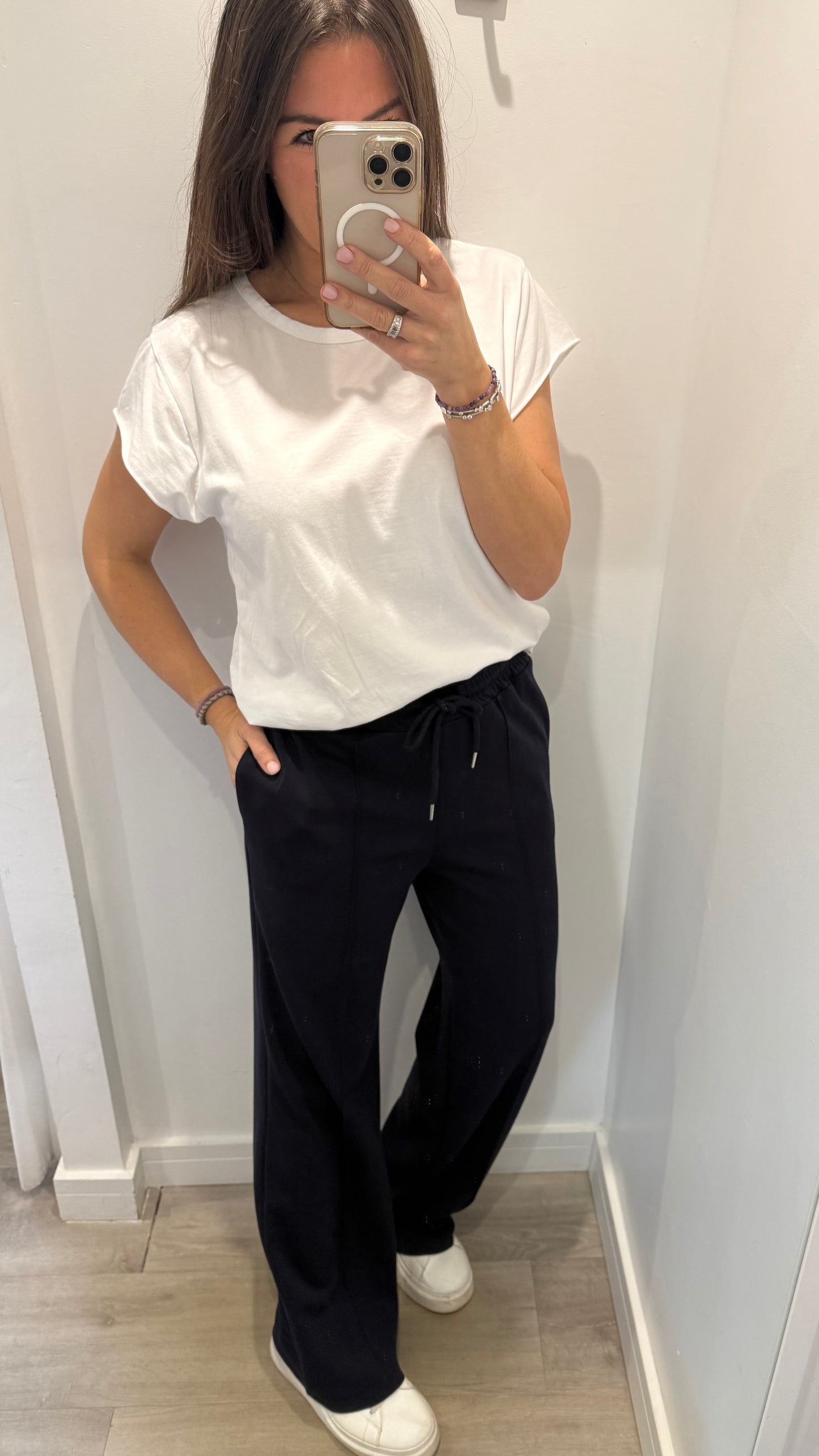 NAVY STRAIGHT LEG TROUSERS - BESTSELLER