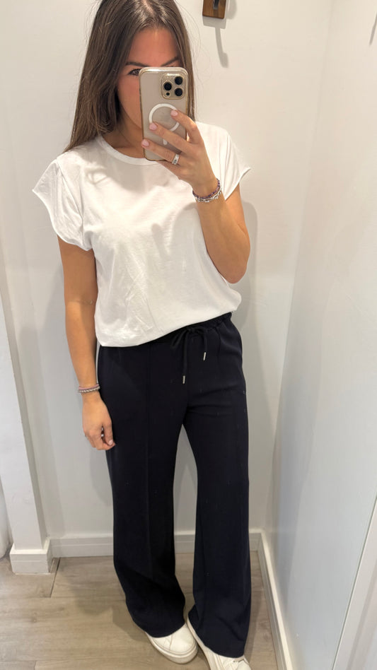 NAVY STRAIGHT LEG TROUSERS - BESTSELLER