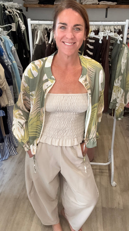 SAND COCOON JERSEY TROUSERS
