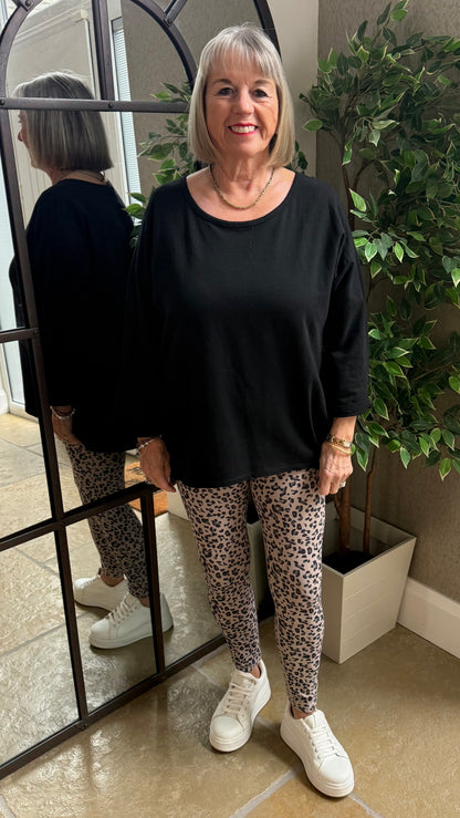 NUDE LEOPARD PRINT LEGGINGS