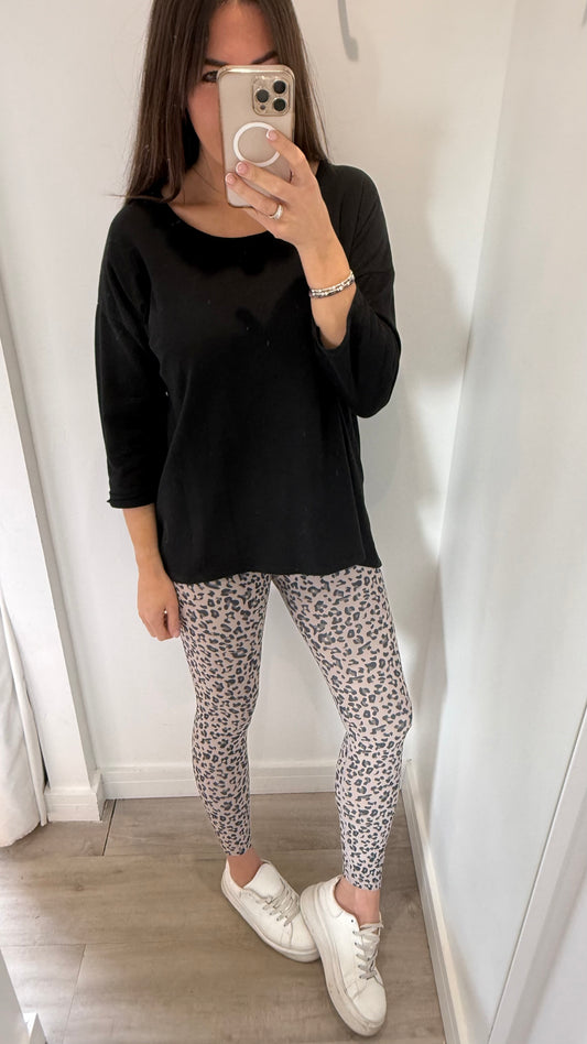 NUDE LEOPARD PRINT LEGGINGS