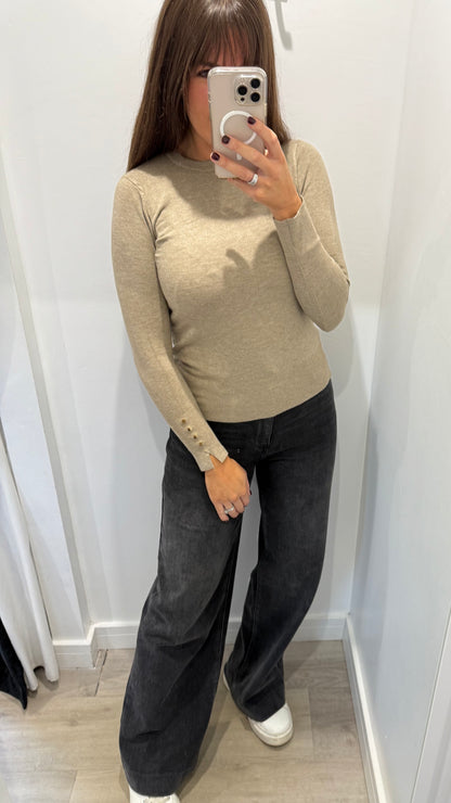OATMEAL FINE KNIT JUMPER