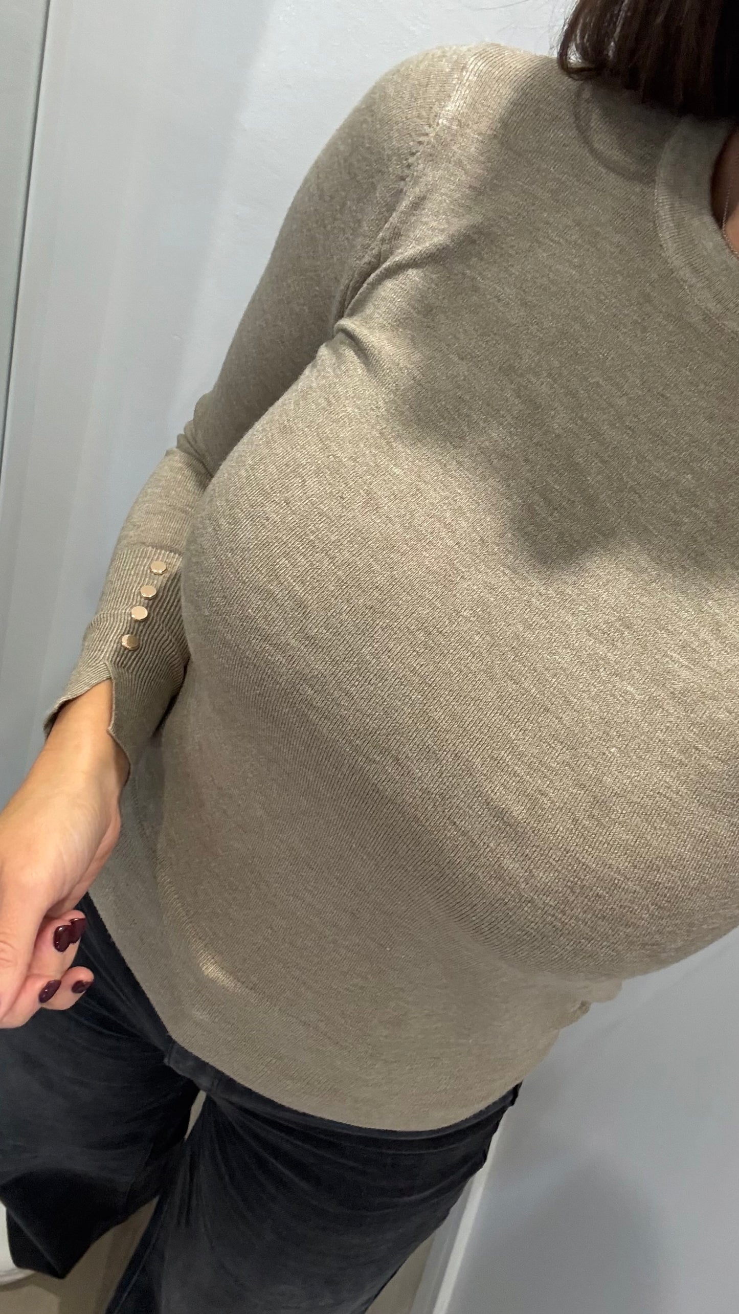 OATMEAL FINE KNIT JUMPER