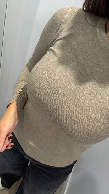 OATMEAL FINE KNIT JUMPER