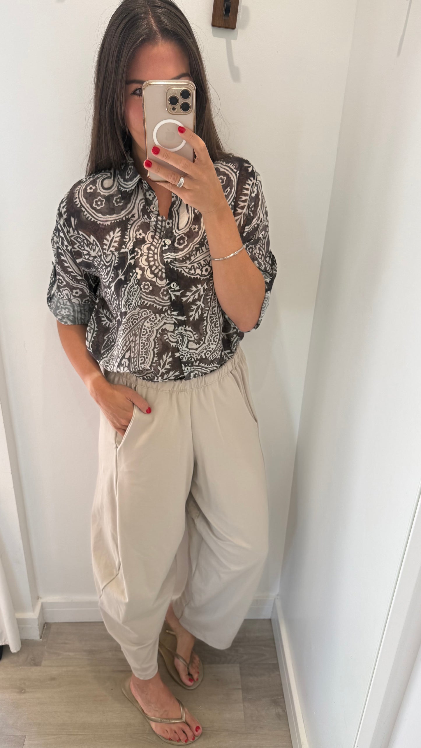 PAISLEY PRINT BUTTON SHIRT