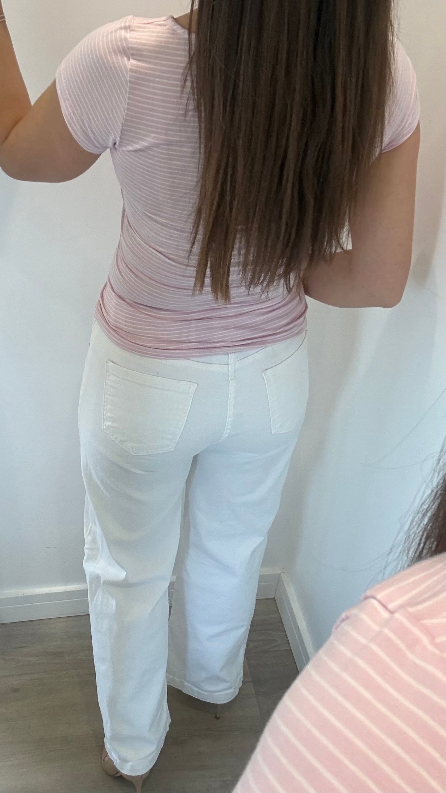 PINK SQUARE NECK TOP