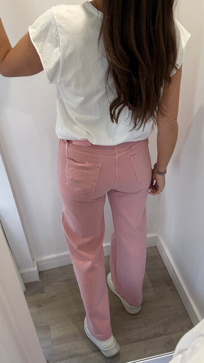 PINK WIDE-LEG JEAN
