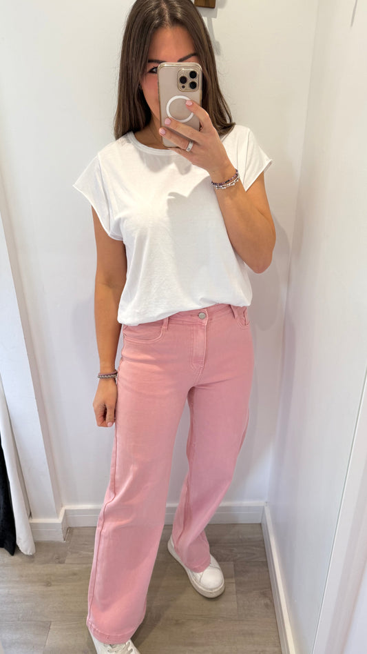 PINK WIDE-LEG JEAN