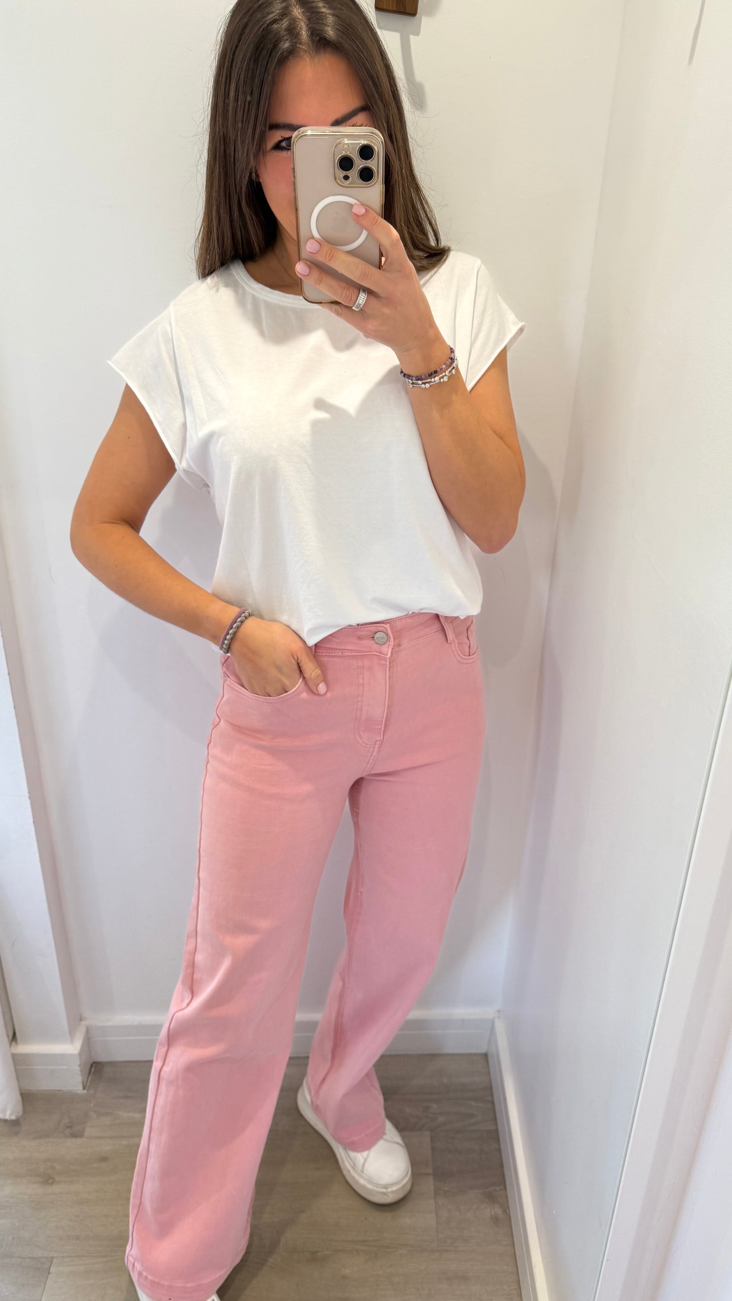 PINK WIDE-LEG JEAN