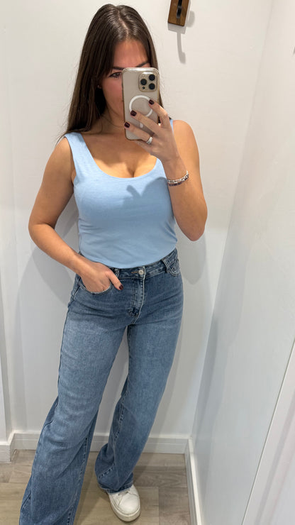 POWDER BLUE CAMI VEST TOP – BESTSELLER