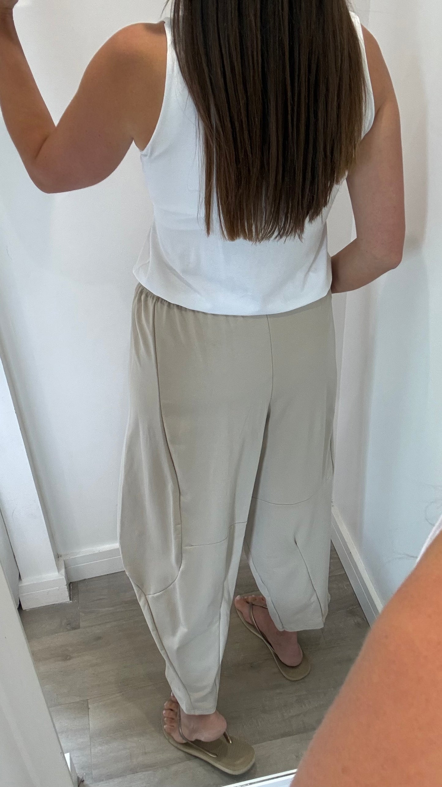 SAND COCOON JERSEY TROUSERS