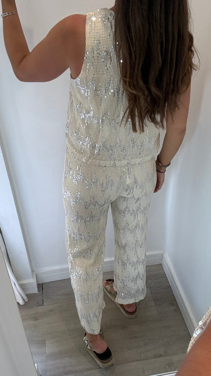 SAND SEQUIN CO-ORD