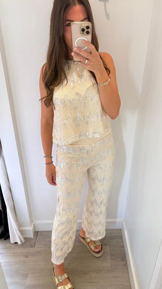 SAND SEQUIN CO-ORD