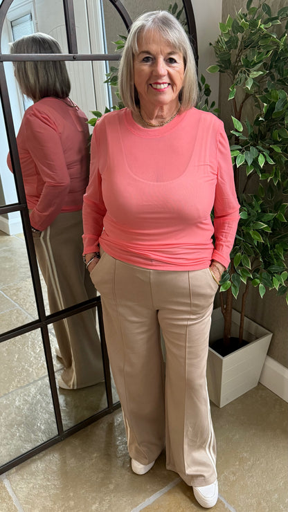 CORAL SHEER TOP