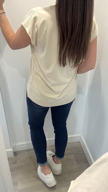 SAND CAP SLEEVE TEE