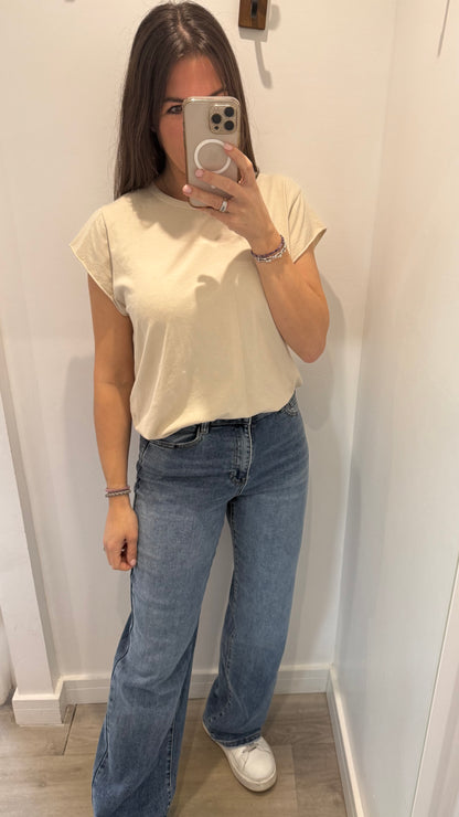 SAND CAP SLEEVE TEE