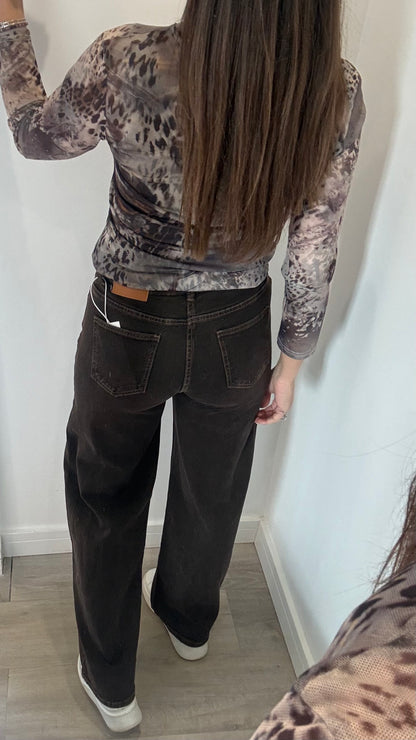 SHEER ANIMAL PRINT TOP