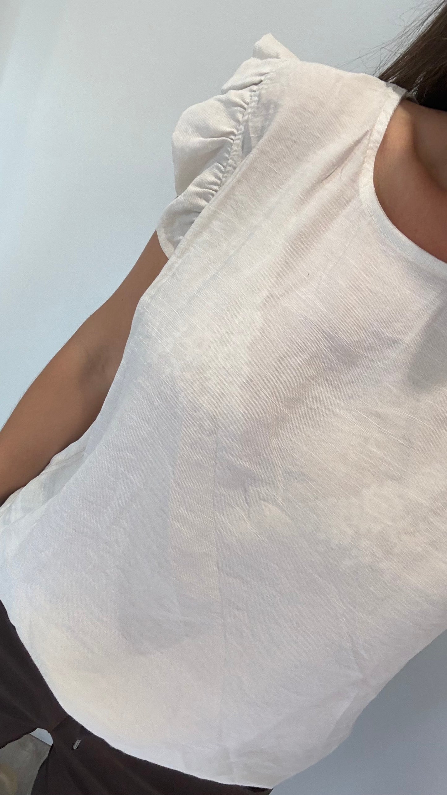 BUTTON BACK TOP - NATURAL STONE