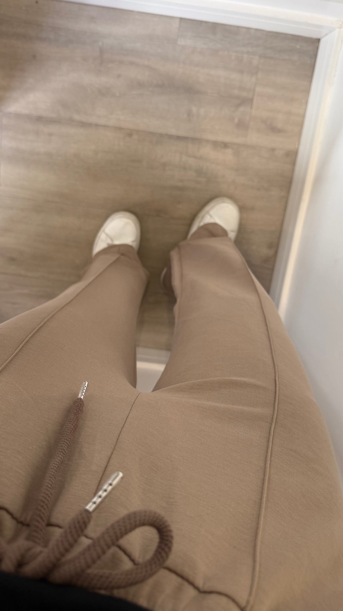 TAUPE STRAIGHT LEG TROUSERS
