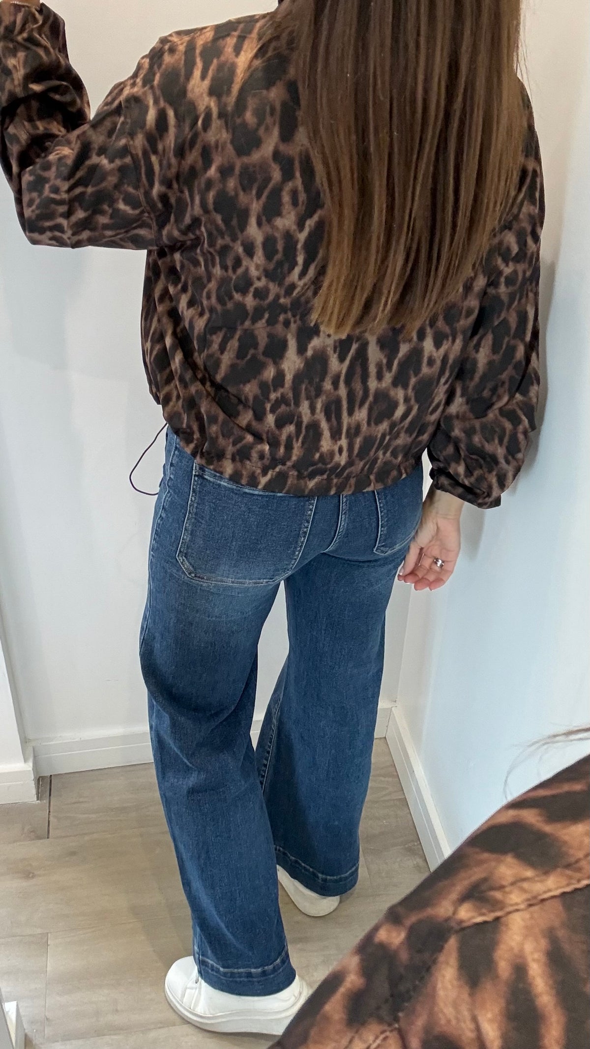 THE LEOPARD DRAWSTRING BOMBER JACKET