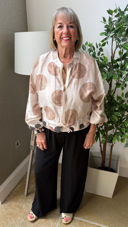 SILKY SPOT BOMBER JACKET