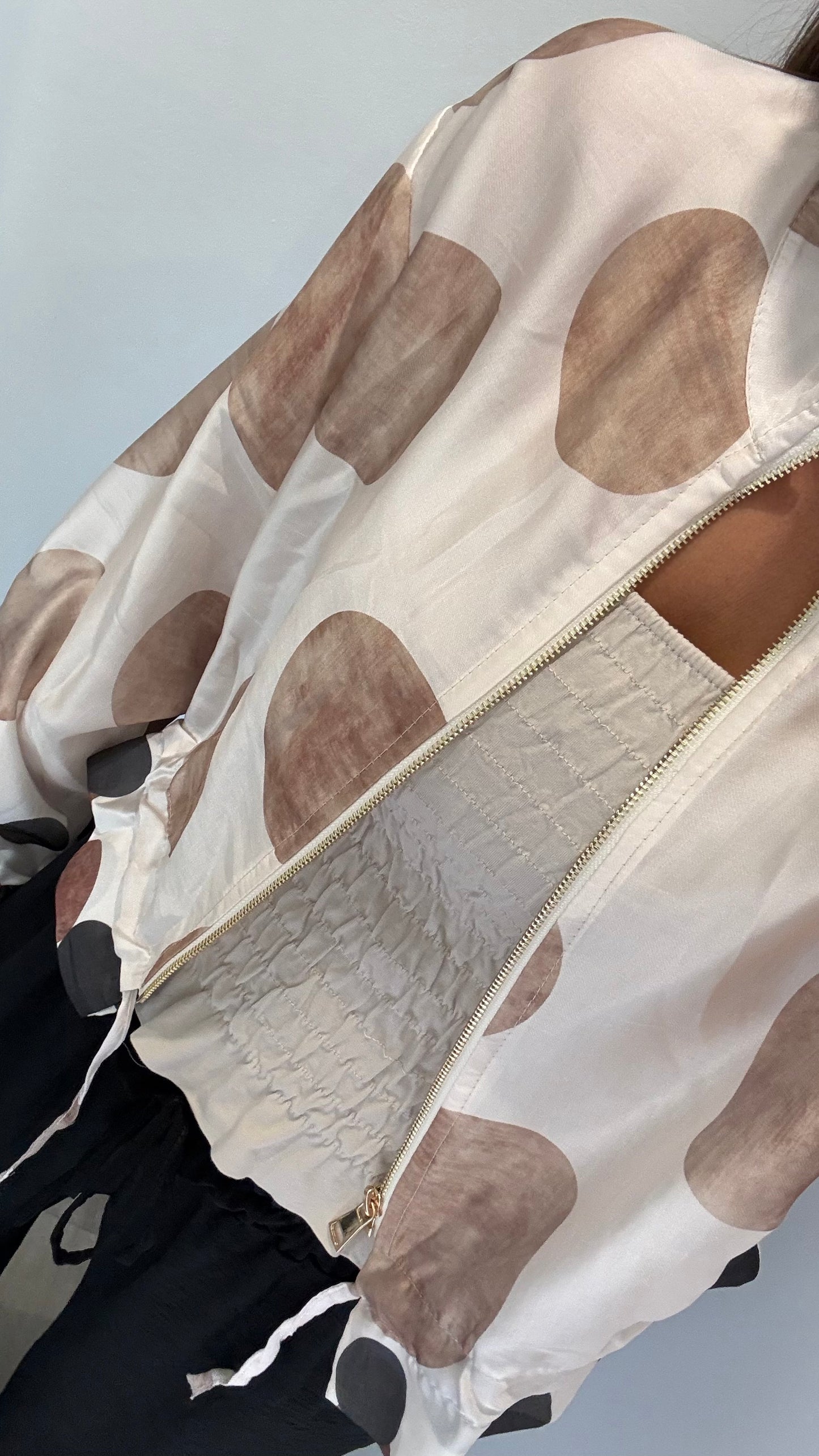 SILKY SPOT BOMBER JACKET