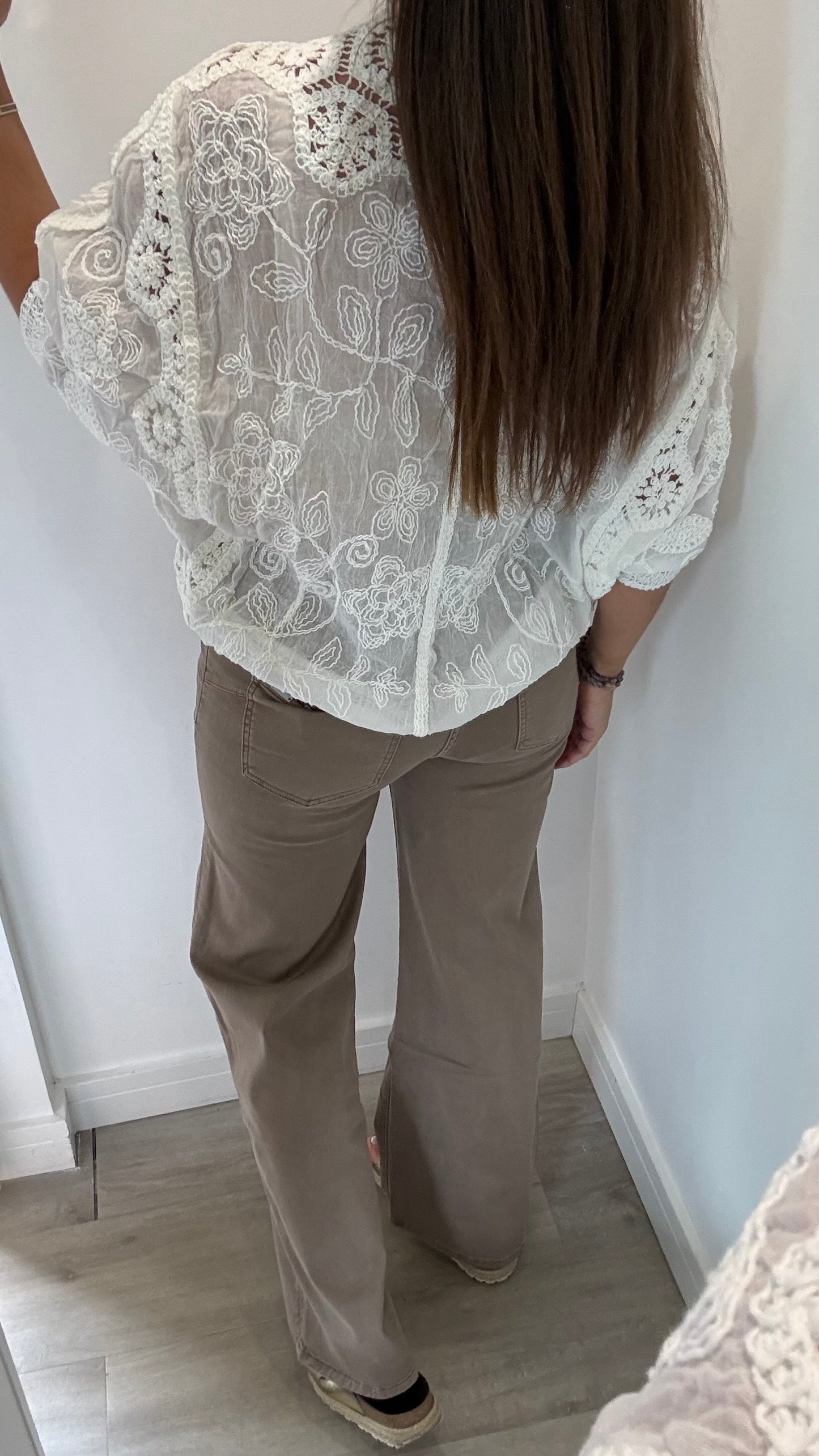 WHITE CROCHET CARDIGAN