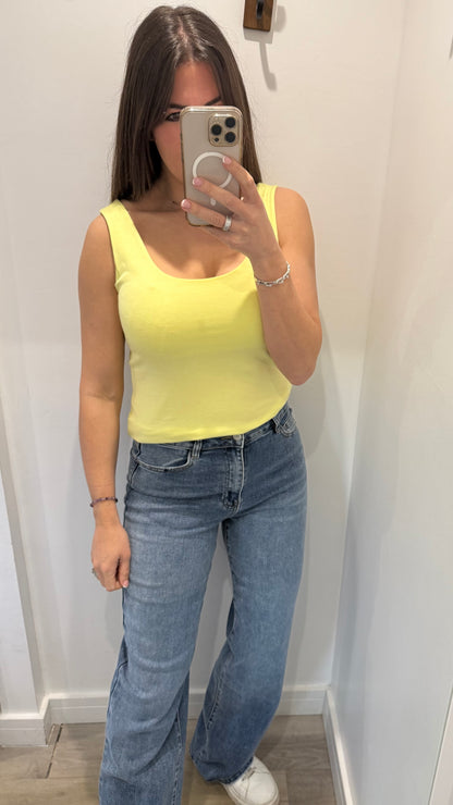 YELLOW CAMI VEST TOP