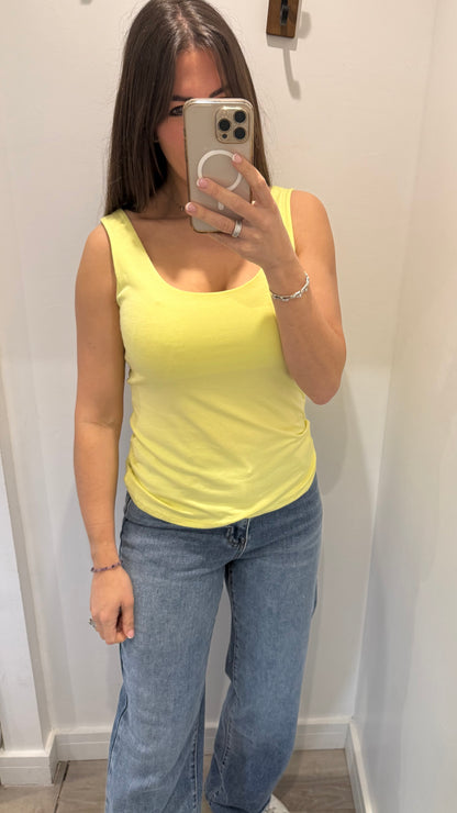 YELLOW CAMI VEST TOP