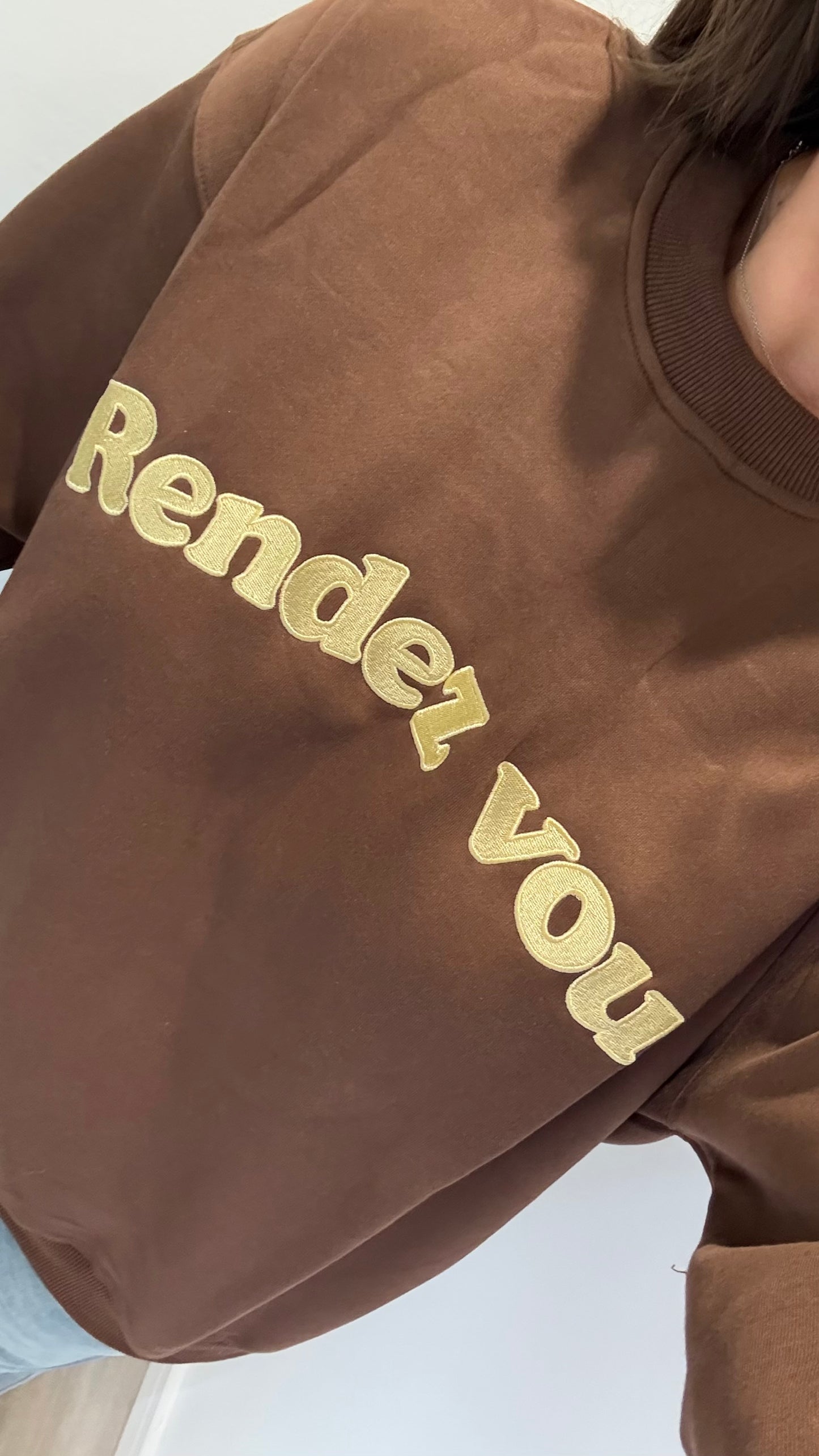 CHOCOLATE RENDEZ VOUS OVERSIZED SWEAT