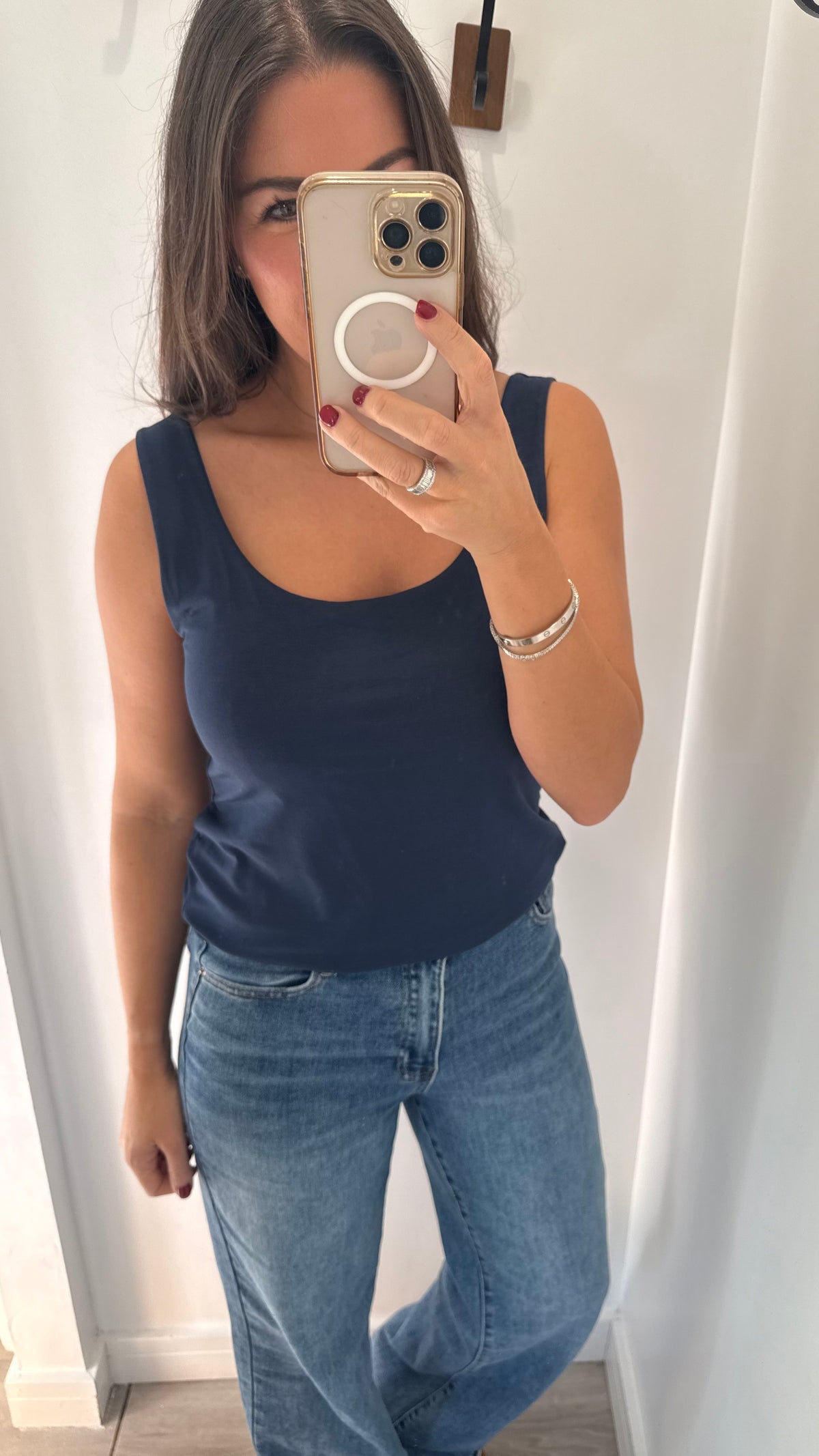 NAVY CAMI VEST TOP