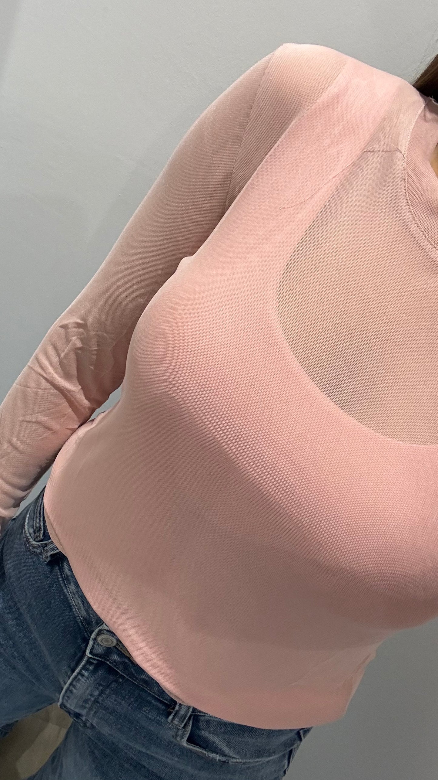 PALE PINK SHEER TOP
